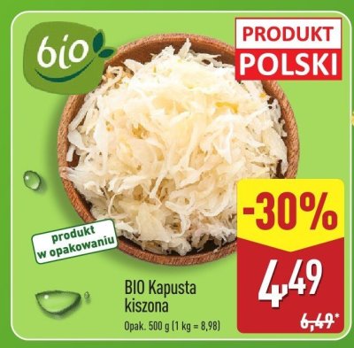 BIO Kapusta kiszona promocja w Aldi