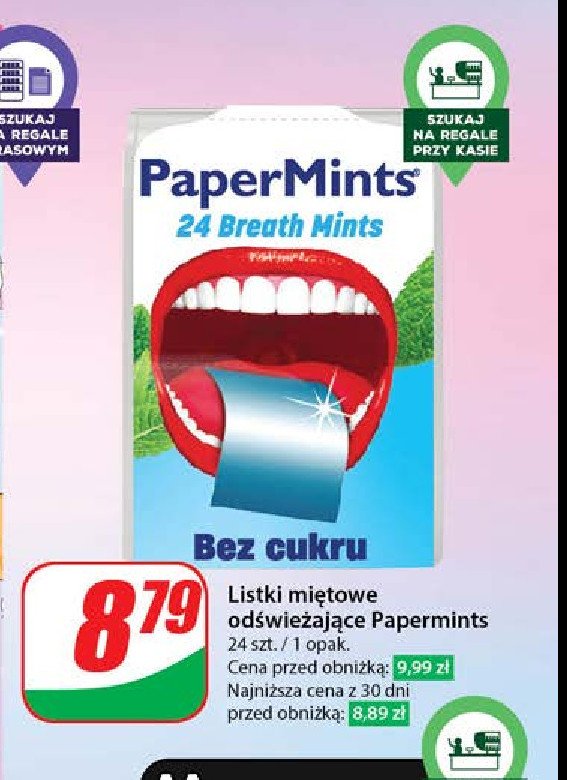 Listki miętowe Paper mints promocja