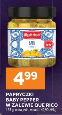 Papryczki Baby Pepper w zalewie Que Rico promocja w Stokrotka