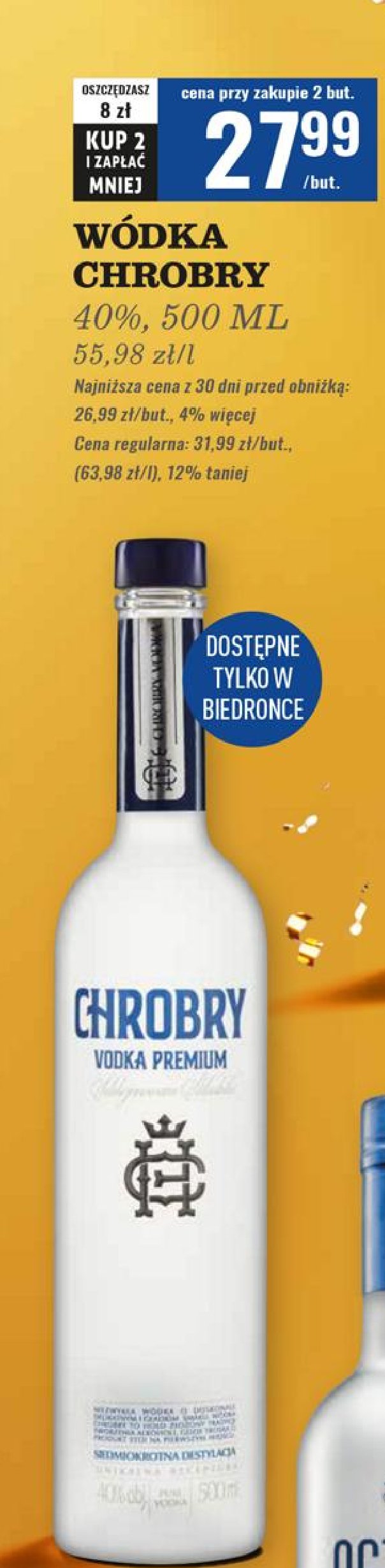 Wódka CHROBRY promocja w Biedronka