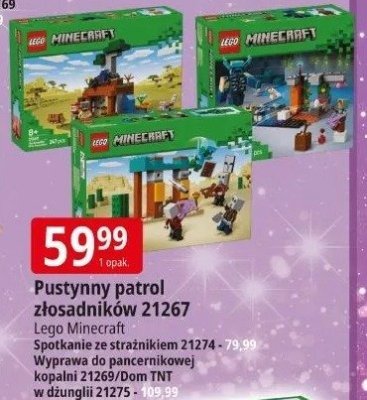 Klocki Lego Minecraft Pustynny patrol złosadników 21267 promocja w Leclerc