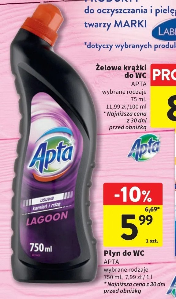 Żel do wc lagoon Apta promocja