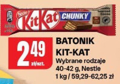Baton kit-kat chunky wybrane rodzaje Nestle promocja w Chorten