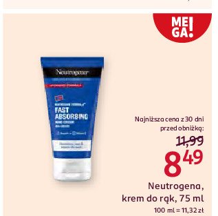 Krem do rąk szybko wchłaniający się Neutrogena formuła norweska promocja