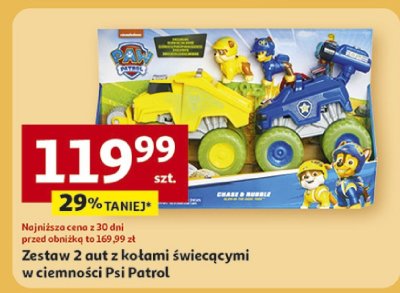 Zestaw 2 out z kołami świecącymi w ciemności Psi Patrol promocja w Auchan