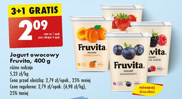 Jogurt truskawka Fruvita promocja