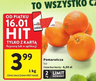 Pomarańcza luz promocja w Intermarche