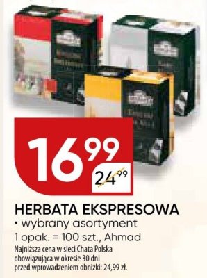 Herbata ekspresowa promocja w Chata Polska