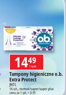 Tampony super plus O.b. extra protect promocja