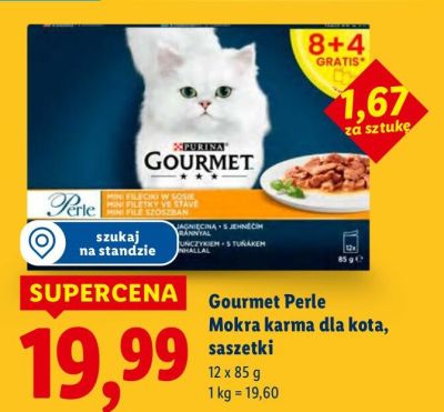Karma dla kota Gourmet Perle mokra, saszetki promocja w Lidl