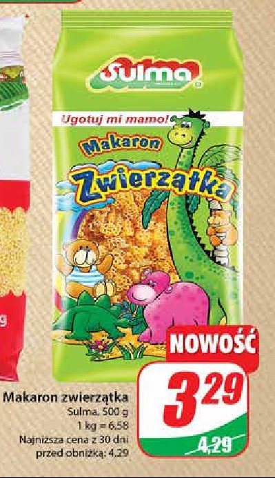 Makaron zwierz膮tka Sulma promocja