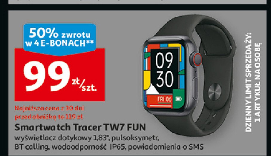 Smartwatch tw7 fun Tracer promocja w Auchan