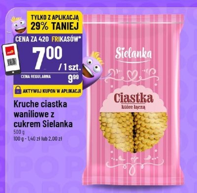 Kruche ciastka waniliowe z cukrem Sielanka promocja w POLOmarket
