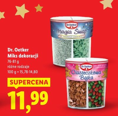 Miks dekoracji Dr. Oetker promocja w Lidl