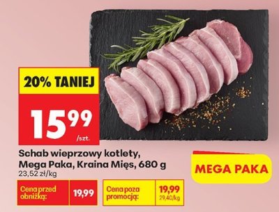 Schab wieprzowy kotlety Mega Paka 680 g promocja w Biedronka