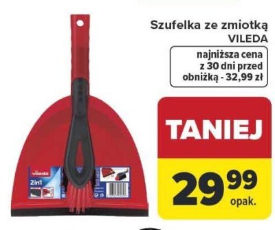 Szufelka ze zmiotką VILEDA promocja w Carrefour