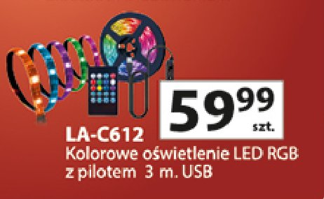 Oświetlenie led rgb do telewizora 3m la-c612 Vakoss promocja w Auchan