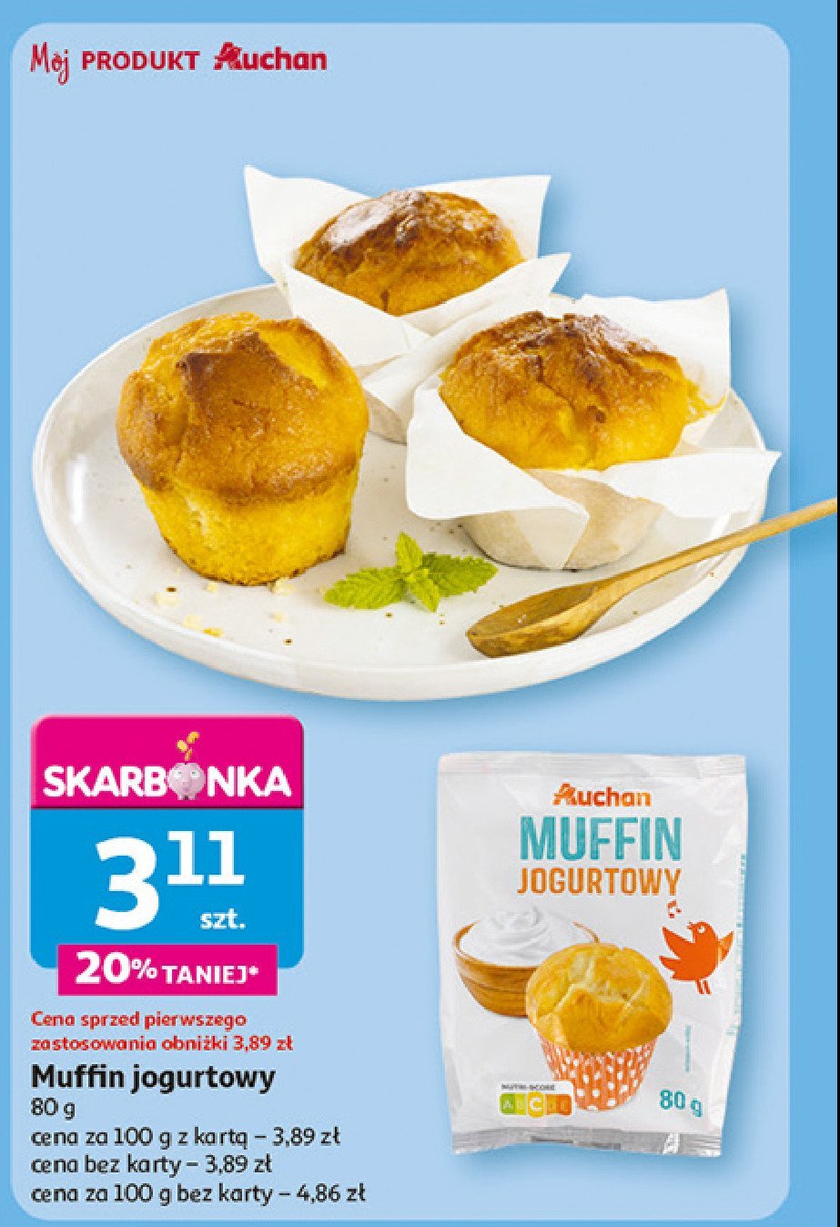 Muffin jogurtowy Auchan promocja w Auchan