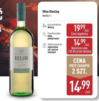 Wino Riesling promocja w Aldi