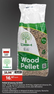 Pellet drzewny A2 BSH promocja w Leroy Merlin
