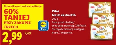 Masło ekstra 83% promocja w Lidl