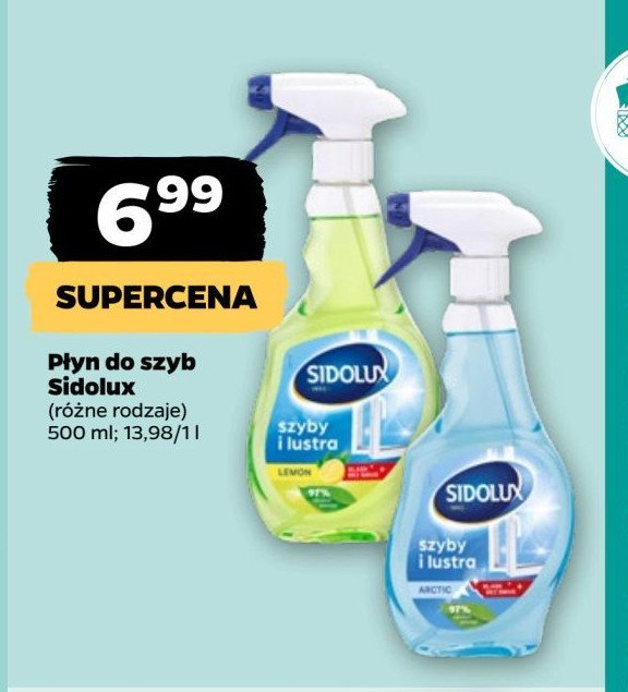 Płyn do szyb lemon Sidolux crystal promocja w Netto