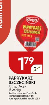 Paprykarz szczeciński Dega promocja w Chata Polska