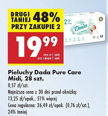 Pieluchy midi 2 Dada pure care promocja