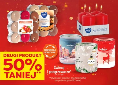 Świece i podgrzewacze różne rodzaje promocja w POLOmarket