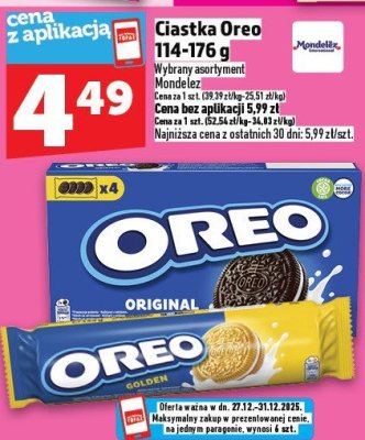 Ciastka Oreo 114-176 g promocja w TOPAZ