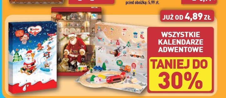 Kalendarz adwentowy Kinder promocja