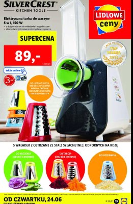 Elektryczna tarka do warzyw 150 w Silvercrest promocja