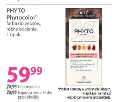 Farba do włosów PHYTO Phytocolor różne odcienie promocja w Hebe