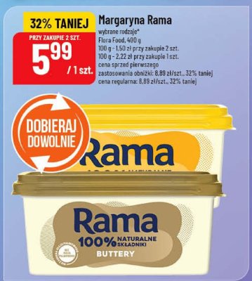 Margaryna Rama wybrane rodzaje Flora Food promocja w POLOmarket