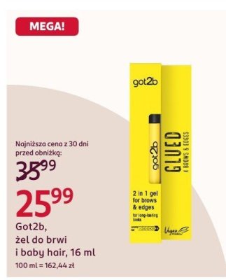 Żel do brwi i baby hair, 16 ml promocja w Rossmann