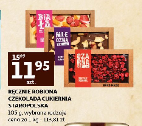 Czekolada hand made z owocami bia艂a Cukiernia staropolska promocja