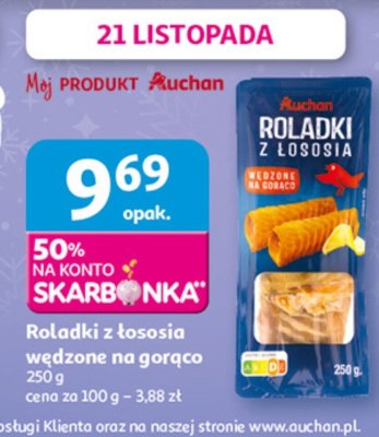 Roladki z łososia nadziane na gorąco Auchan promocja w Auchan