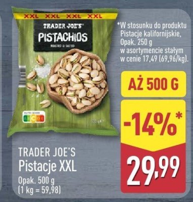 Pistacje XXL Trader Joe's promocja w Aldi