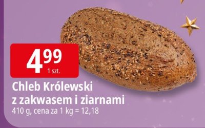 Chleb Królewski z zakwasem i ziarnami promocja w Leclerc