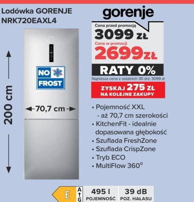 Lodówka NRK720EAXL4 promocja w NEONET