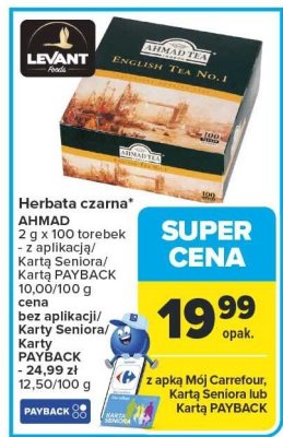 Herbata czarna AHMAD English Tea No.1 promocja w Carrefour