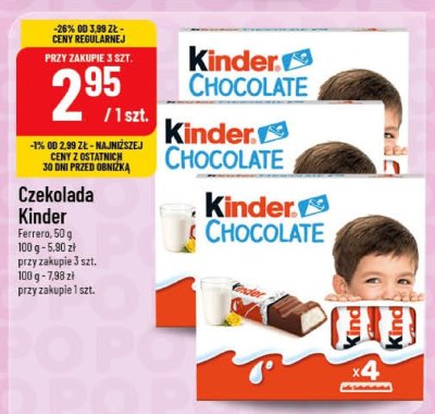 Czekolada Kinder Chocolate promocja w POLOmarket