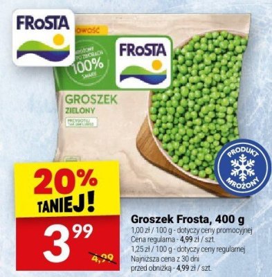 Groszek Frosta, 400 g promocja w Twój Market