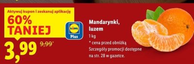Mandarynki, luzem promocja w Lidl