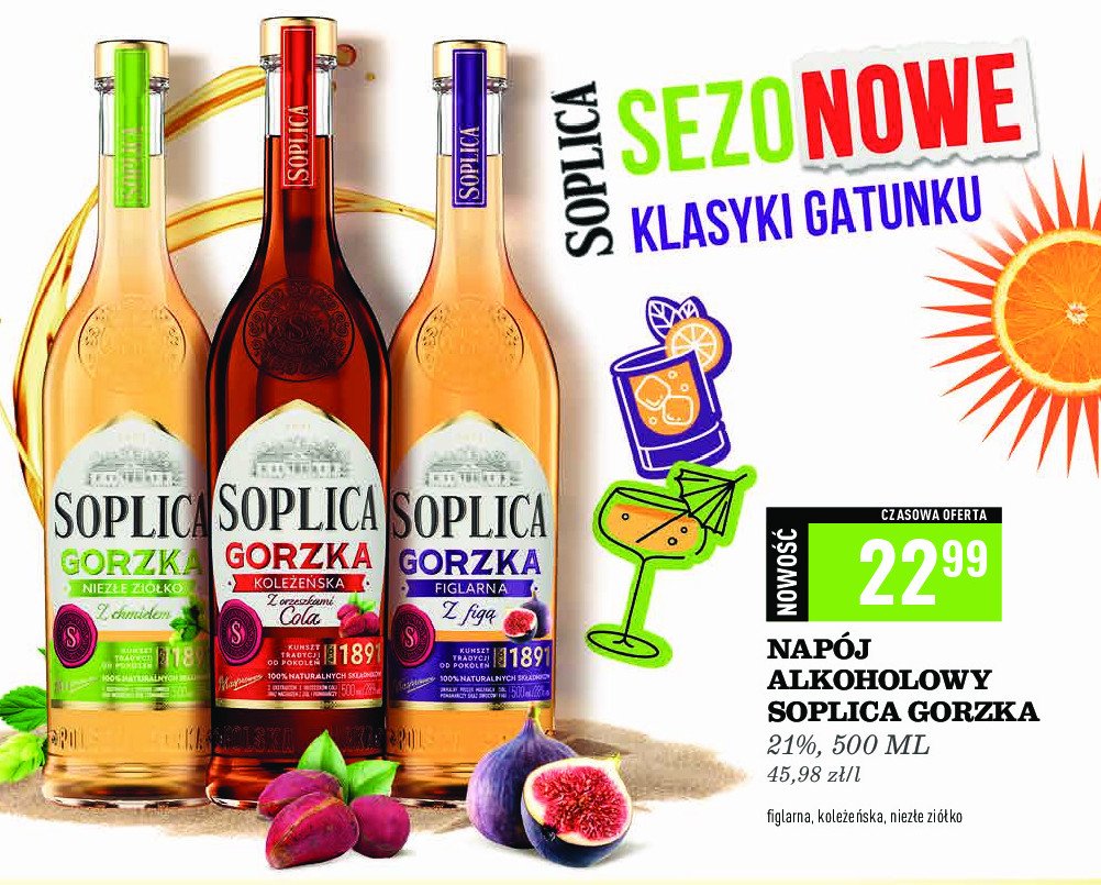 Wódka figowa Soplica gorzka promocja w Biedronka