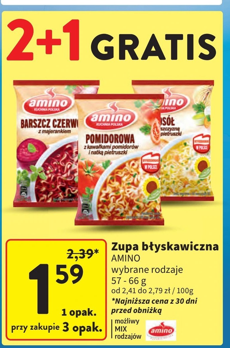 Barszcz czerwony z majerankiem Amino promocja