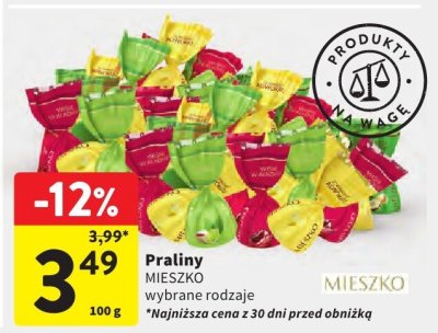 Praliny MIESZKO wybrane rodzaje promocja w Intermarche
