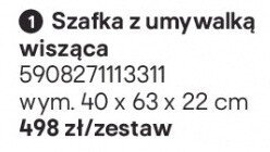 Szafka z umywalką wisząca promocja w Castorama
