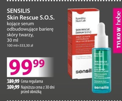 Zestaw SENSILIS Skin Rescues S.O.S. kojąco-łagodzący do twarzy promocja w Hebe