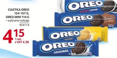 Ciastka Oreo 154-157 g, Oreo Mini 114 g promocja w Selgros